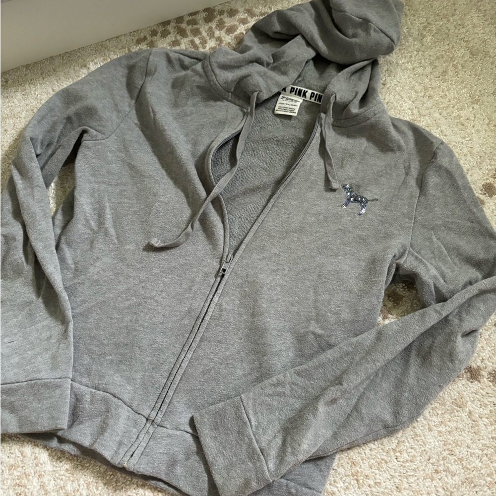 Pink Victoria’s Secret Bling Zip up